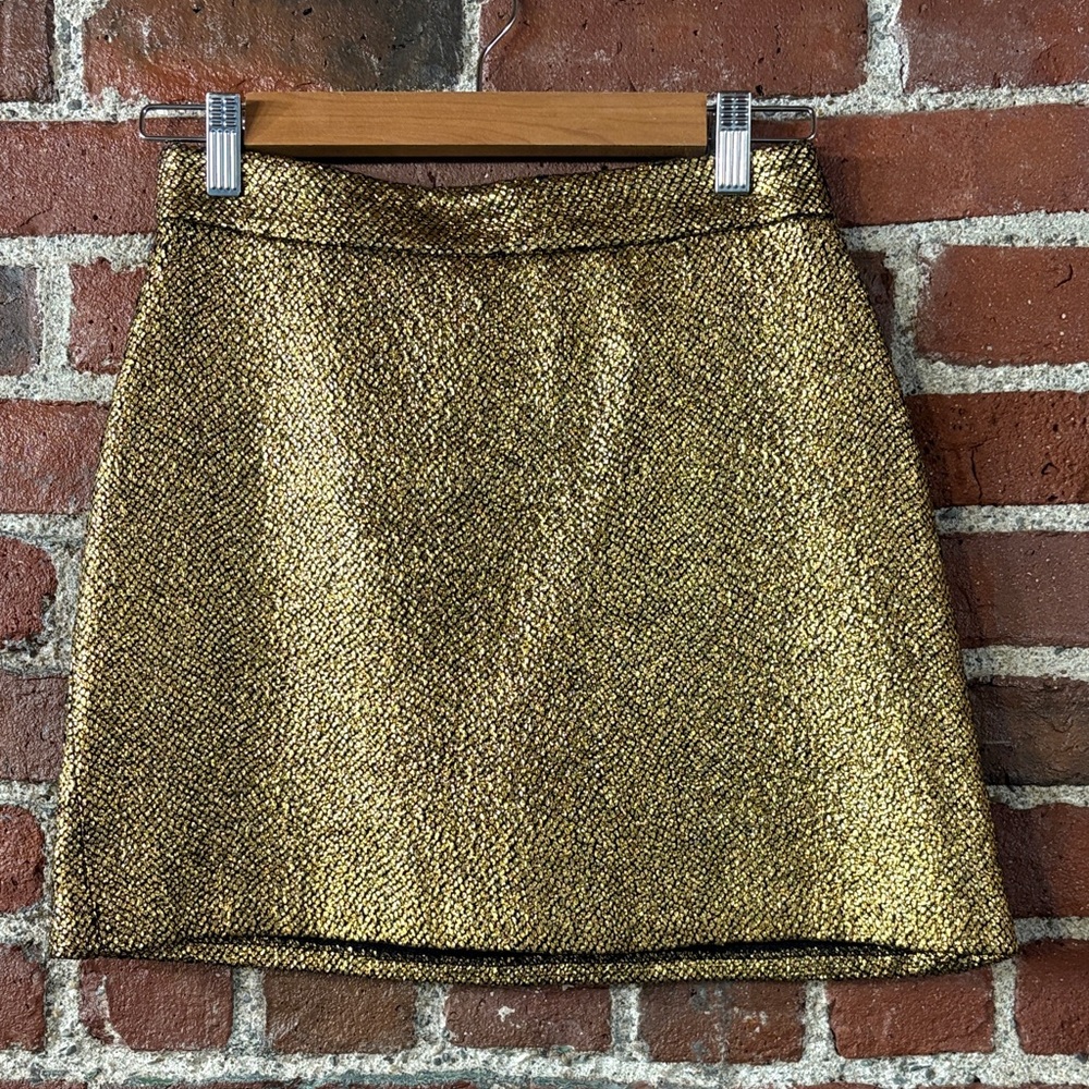 Milly Gold Mini Skirt